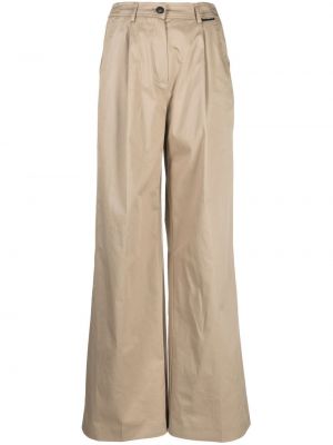 Βαμβακερό παντελόνι σε φαρδιά γραμμή Karl Lagerfeld μπεζ
