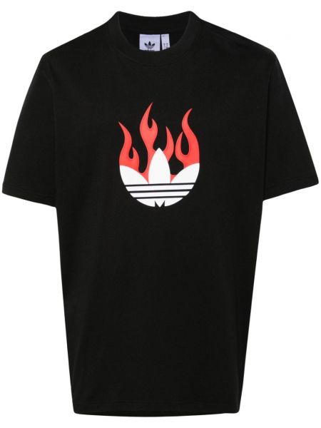 T-shirt aus baumwoll Adidas schwarz