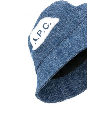 Raštuotas kepurė A.p.c. mėlyna