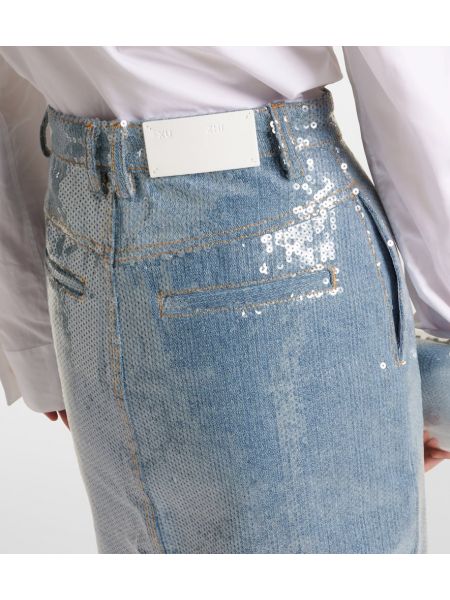 Spódnica jeansowa Xu Zhi niebieska