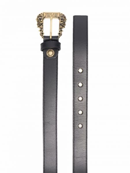 Cinturón con hebilla Versace Jeans Couture negro
