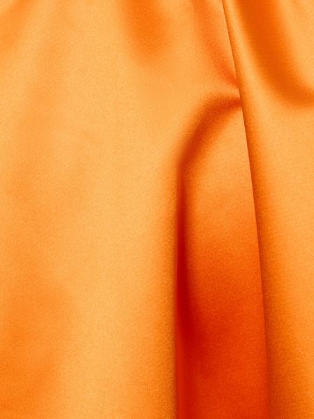 Πλισέ σατέν maxi φούστα Patou πορτοκαλί