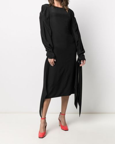 Vestido asimétrico Nina Ricci negro
