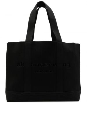 Nakupovalna torba s potiskom Alexander Wang črna