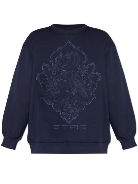 Langes sweatshirt mit stickerei Etro blau