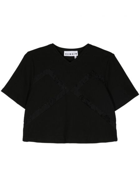 Čipkované tričko Remain čierna