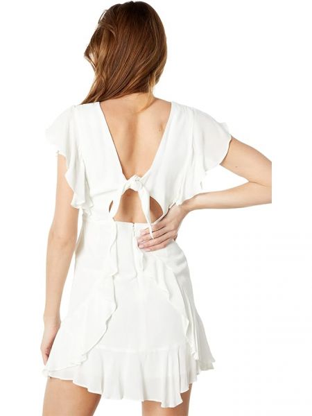 Коктейльное платье с вырезом на спине Bcbgmaxazria белое