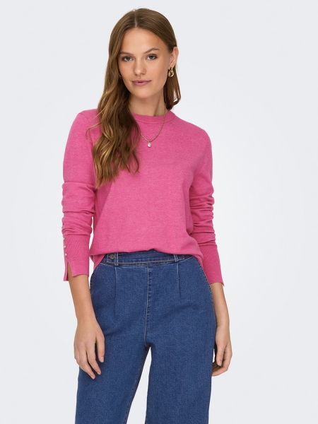 Jersey manga larga de tela jersey Jdy rosa
