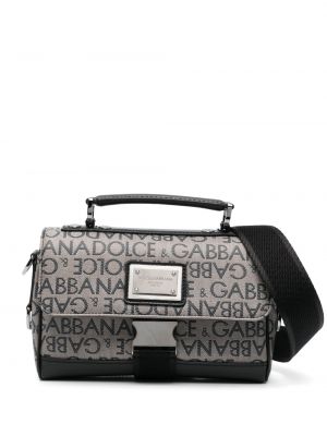 Чанта с принт Dolce & Gabbana кафяво