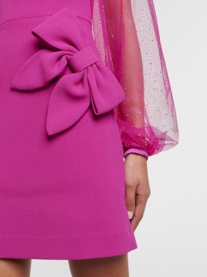 Mini vestido de crepé Rebecca Vallance rosa