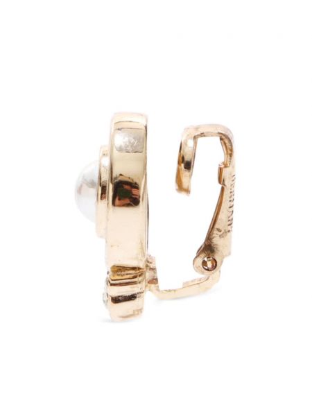 Náušnice s perlami Christian Dior Pre-owned zlaté