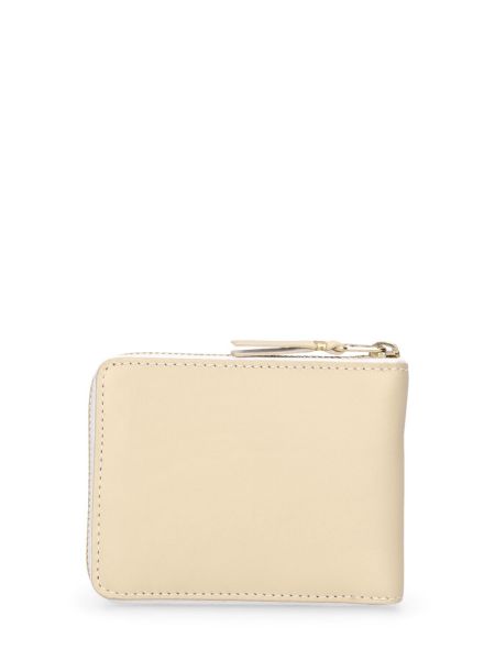 Δερμάτινος πορτοφόλι με φερμουάρ Comme Des Garçons Wallet λευκό