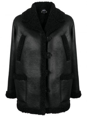 Černá kožená bunda A.p.c.
