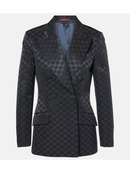 Pamuklu blazer Gucci mavi