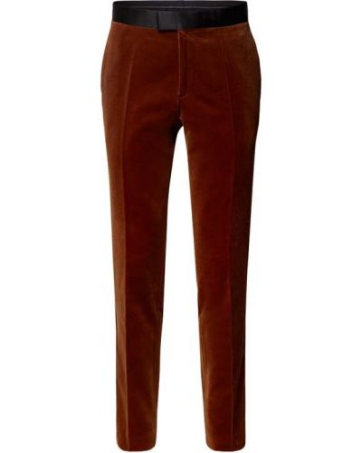 Spodnie do garnituru o kroju slim fit z obszyciem w kontrastowym kolorze Boss