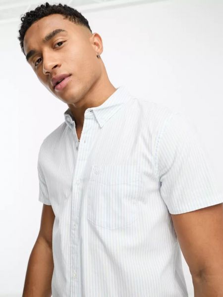 Рубашка в полоску с коротким рукавом с карманами Hollister