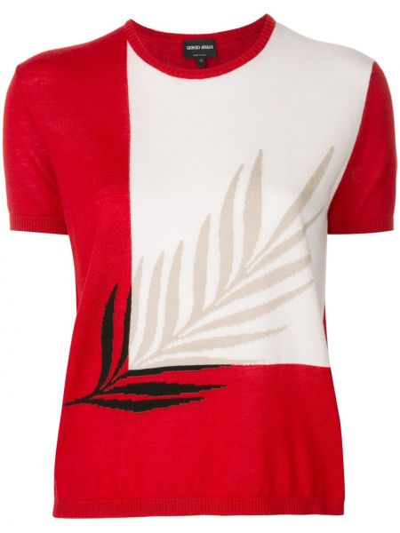 Jersey de tela jersey Giorgio Armani rojo