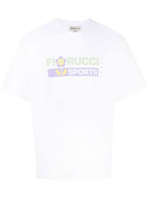 Спортна тениска с принт Fiorucci бяло