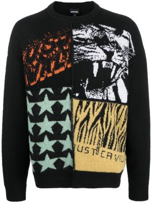 Пуловер с принт с тигров принт Just Cavalli черно