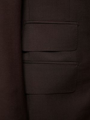 Moherowa kurtka wełniana Tom Ford brązowa