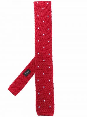 Corbata de seda con lunares con estampado Barba rojo