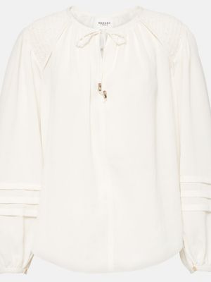 Blusa de crepé Marant Etoile blanco