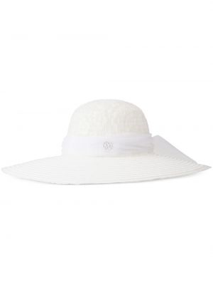 Cappello ricamato Maison Michel bianco