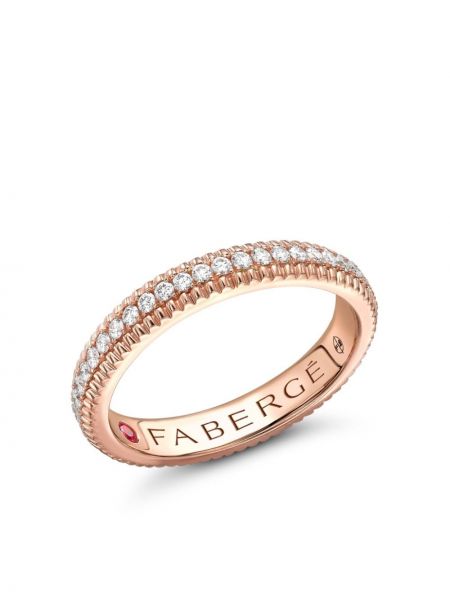 Prstan iz rožnatega zlata Fabergé