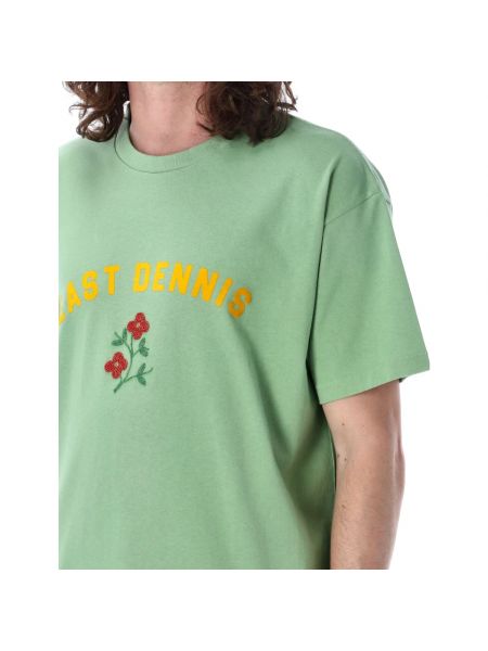 Camiseta de flores de cuello redondo Bode verde