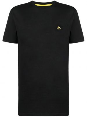 Camiseta con bordado Moose Knuckles negro