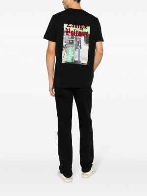 Kokvilnas t-krekls ar apdruku Zadig&voltaire melns