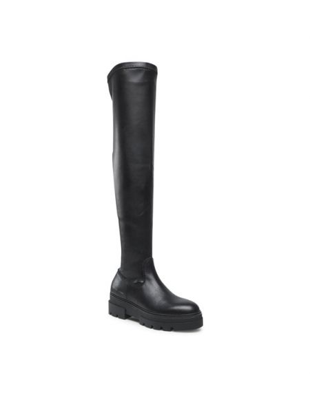 Muszkieterki Monochromatic Over The Knee Boot FW0FW07055 Czarny Tommy Hilfiger