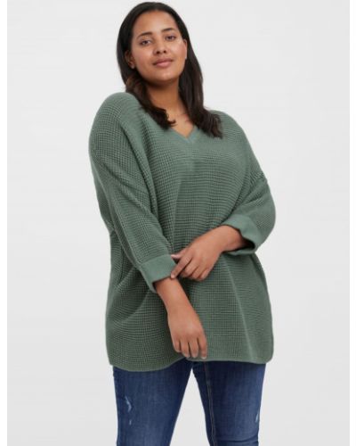 Пуловер Vero Moda Curve зелено