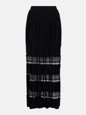 Długa spódnica plisowana koronkowa Alaã¯a czarna