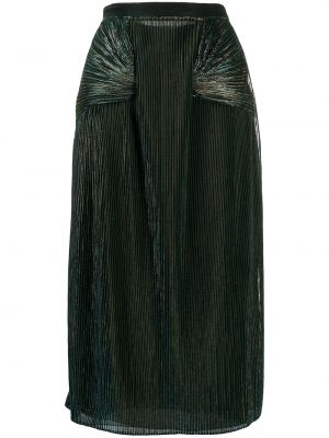 Plisovaná sukně s vysokým pasem Marco De Vincenzo - modrá