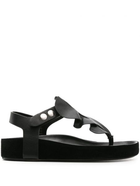 Kožené sandále Isabel Marant čierna