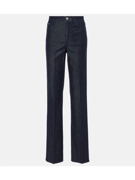 Hög midja straight leg-jeans Dolce&gabbana blå