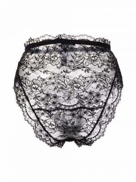 Nėriniuotos gėlėtos kelnaitės Dolce & Gabbana juoda