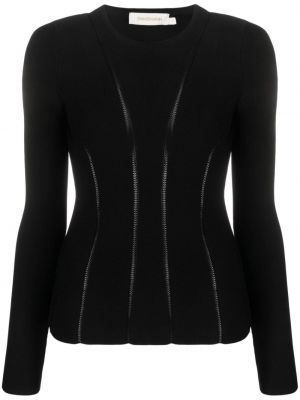 Плетен пуловер Zimmermann черно