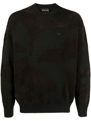 Pullover mit stickerei mit camouflage-print Emporio Armani