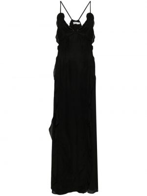 Вечерна рокля с волани Simkhai черно