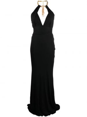 Прилепнала вечерна рокля Roberto Cavalli черно