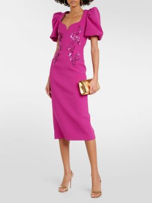 Платье миди с пайетками Rebecca Vallance фиолетовое