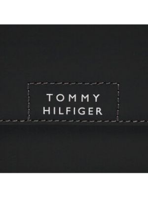 Kožená taška na notebook Tommy Hilfiger černá