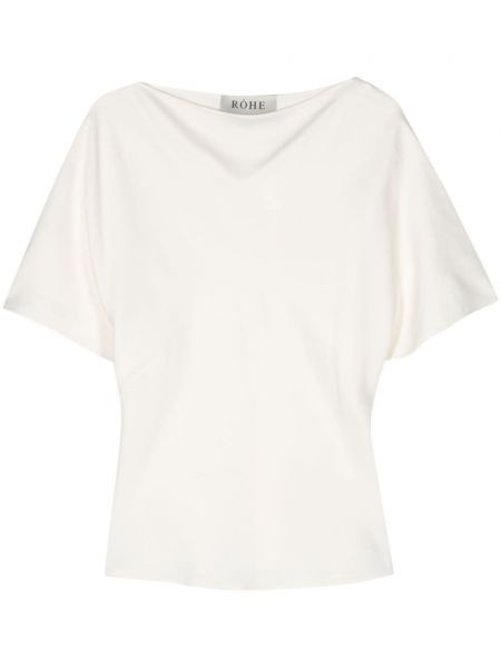Σατέν μπλούζα Róhe λευκό