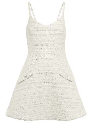 Mini robe en tweed Valentino blanc