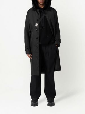 Mantel mit geknöpfter mit kapuze Burberry schwarz