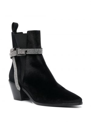 Auliniai batai velvetinės su kristalais Zadig&voltaire juoda