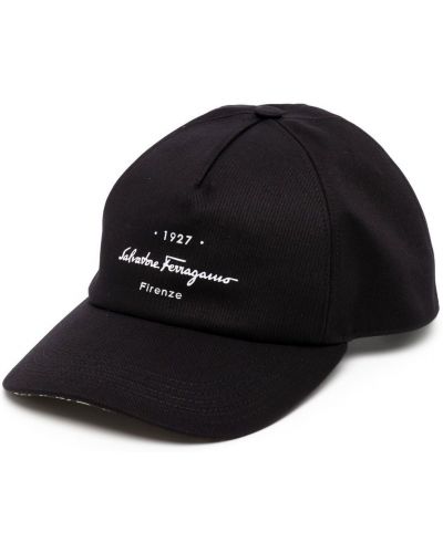 Trykt cap Salvatore Ferragamo svart