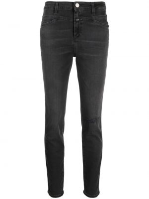 Skinny fit-jeans Closed svart